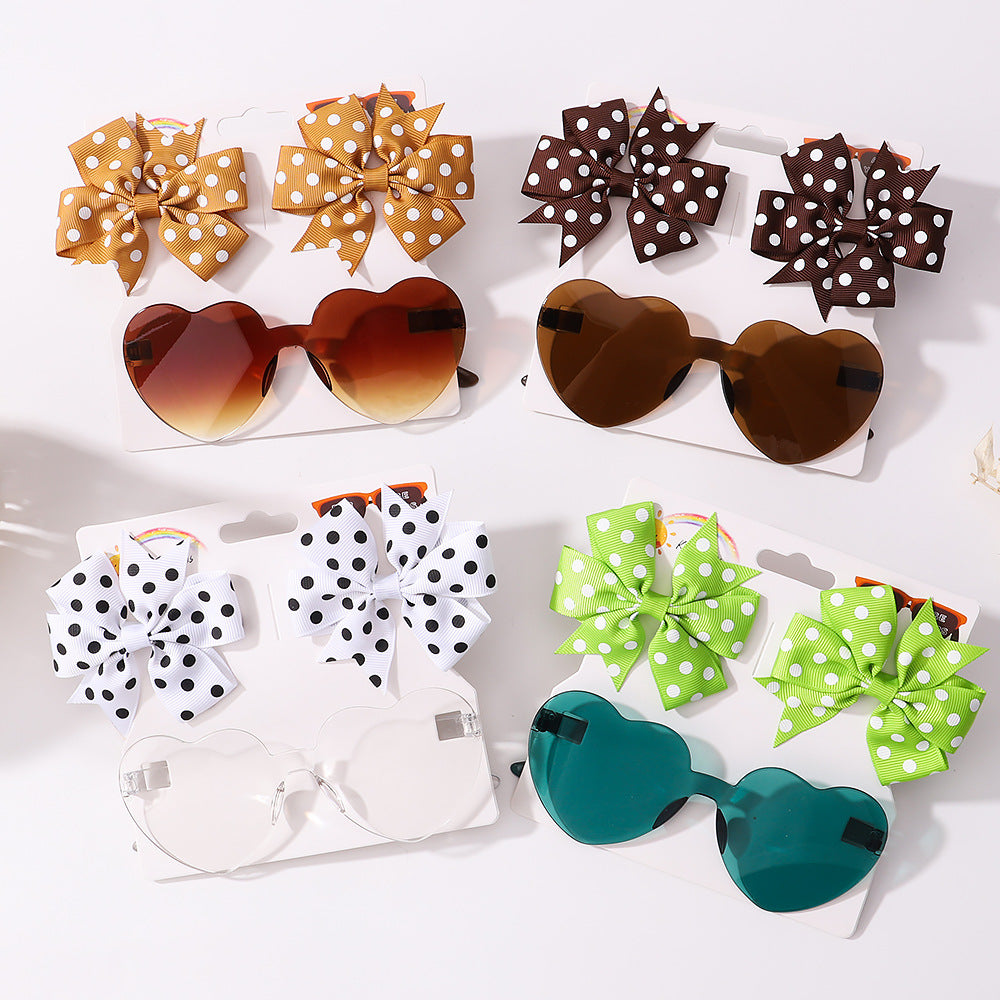 Kids' Bow Clip & Sunglasses Set