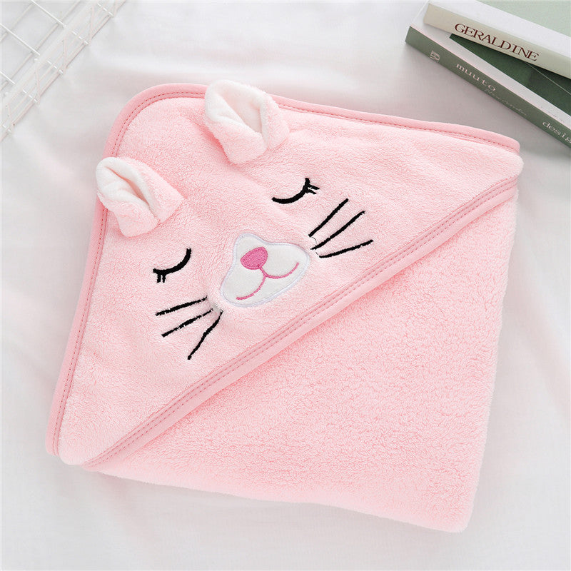 Baby Hooded Swaddle Bath Towel