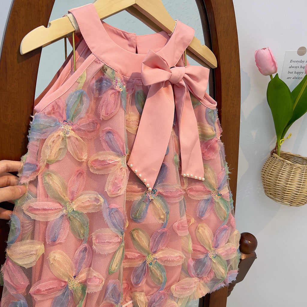 Girls' Flounced Princess Dress