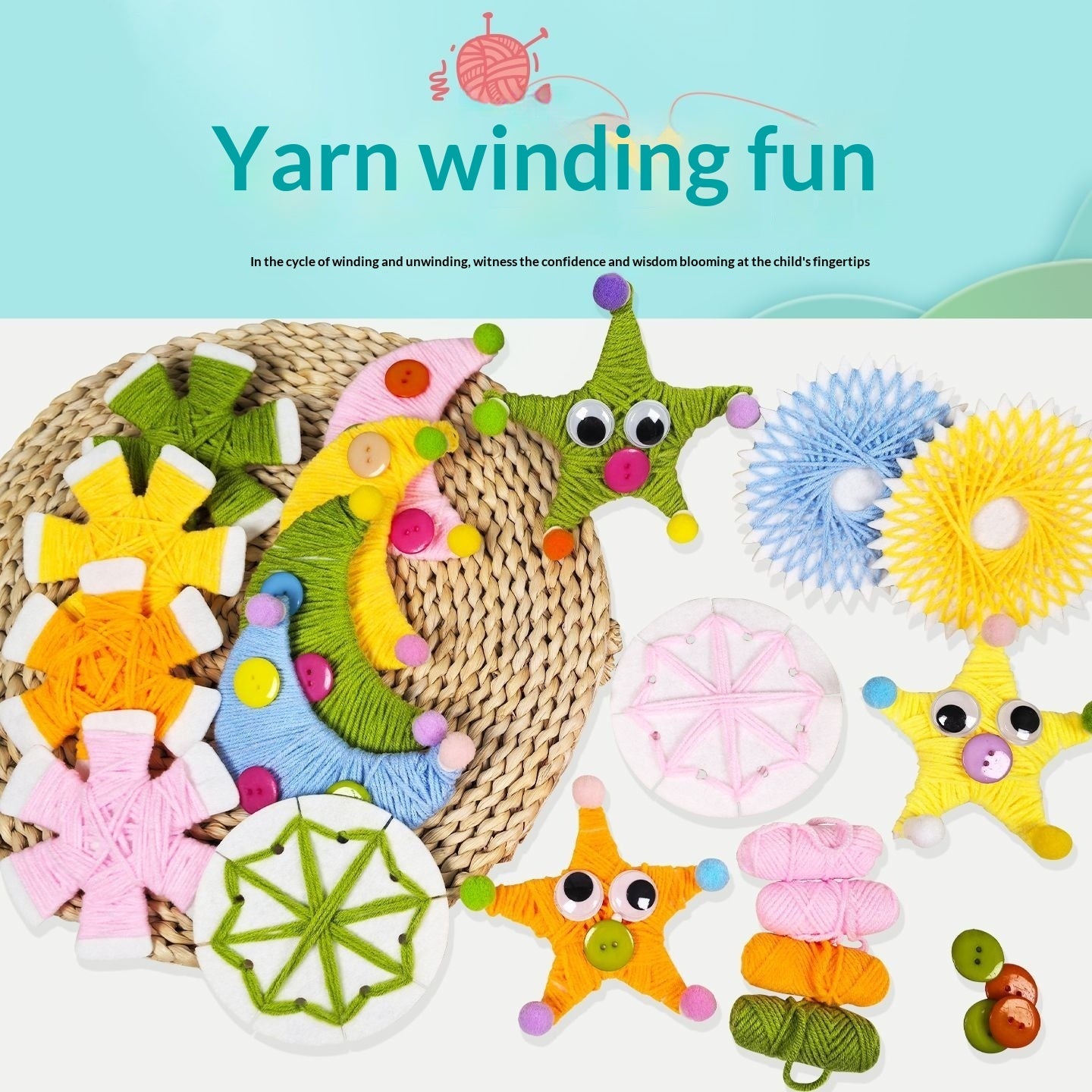 Kids' Yarn-Wrapping Craft Kit