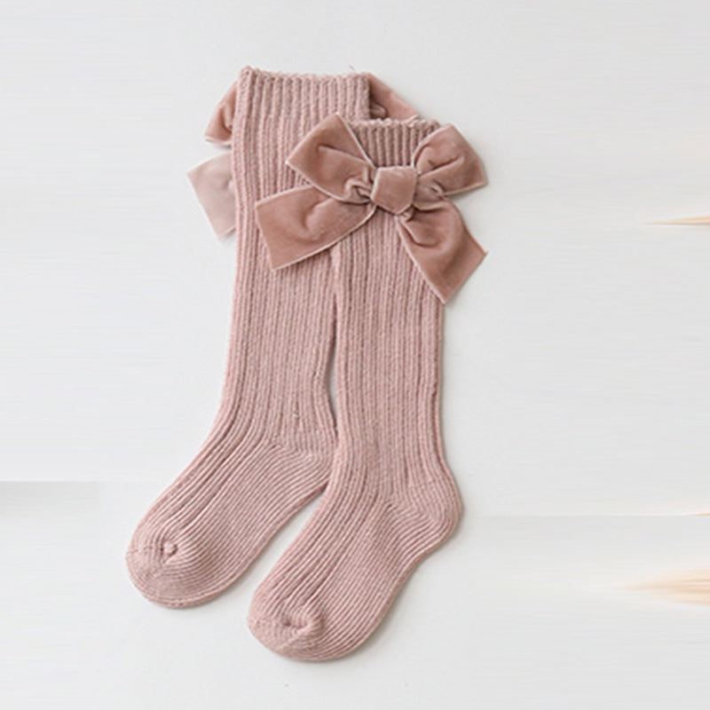 Baby Bow Knit Socks