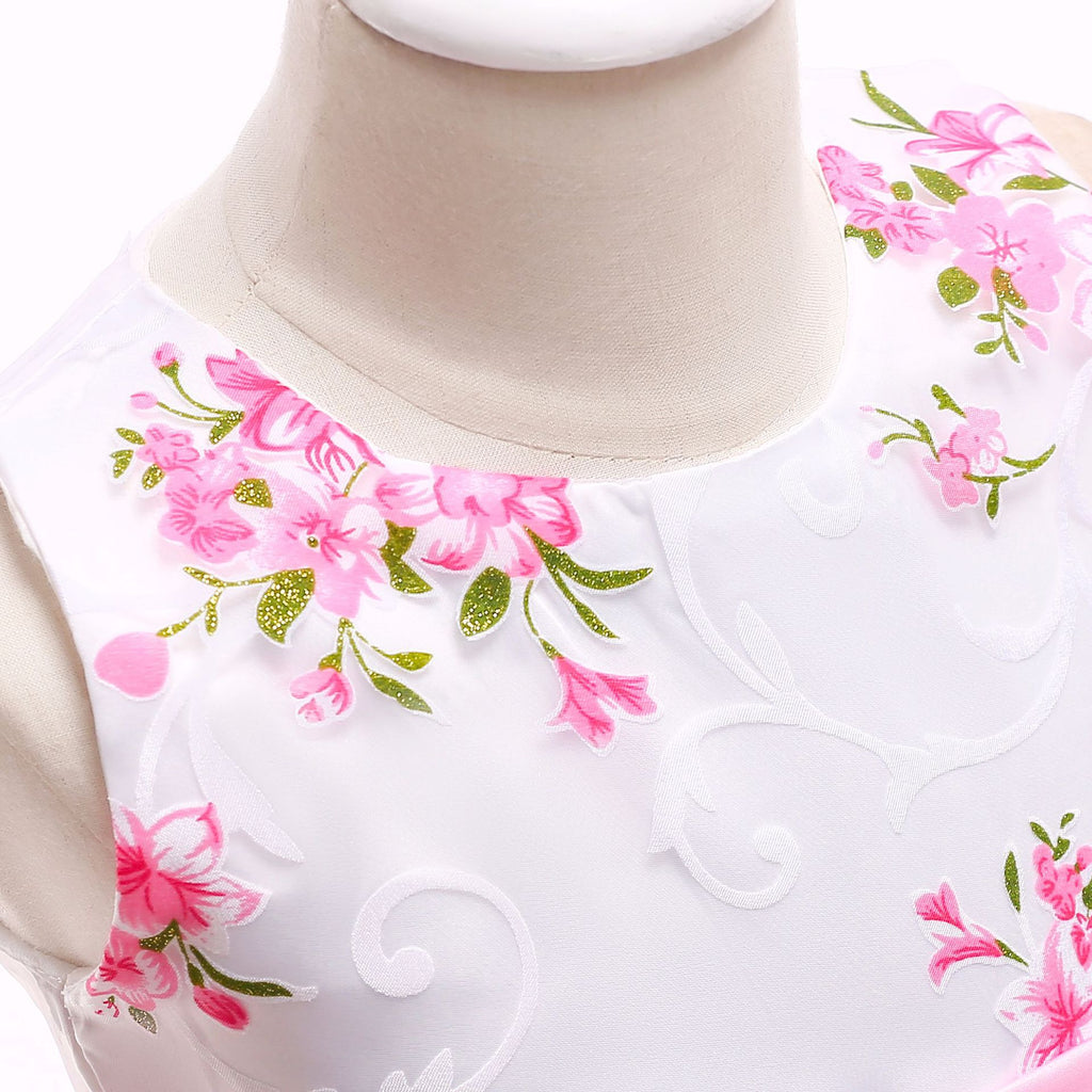 Girls' Gauze Flower Girl Evening Dress