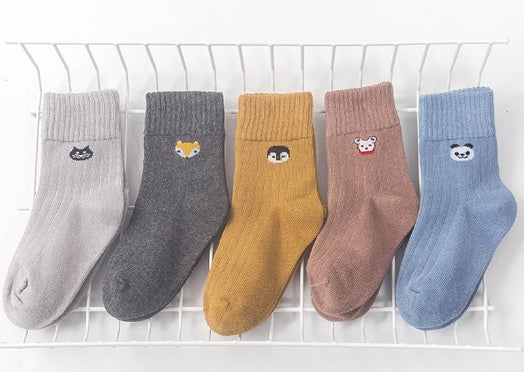 Baby Embroidered Animal Socks