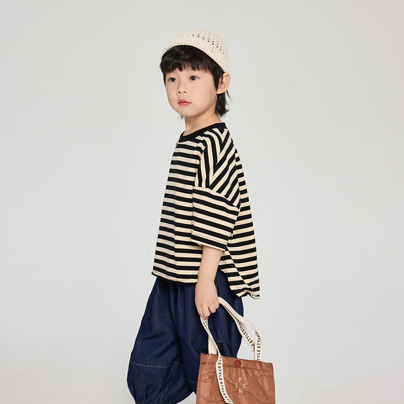 Kids' Striped Loose Summer Tee