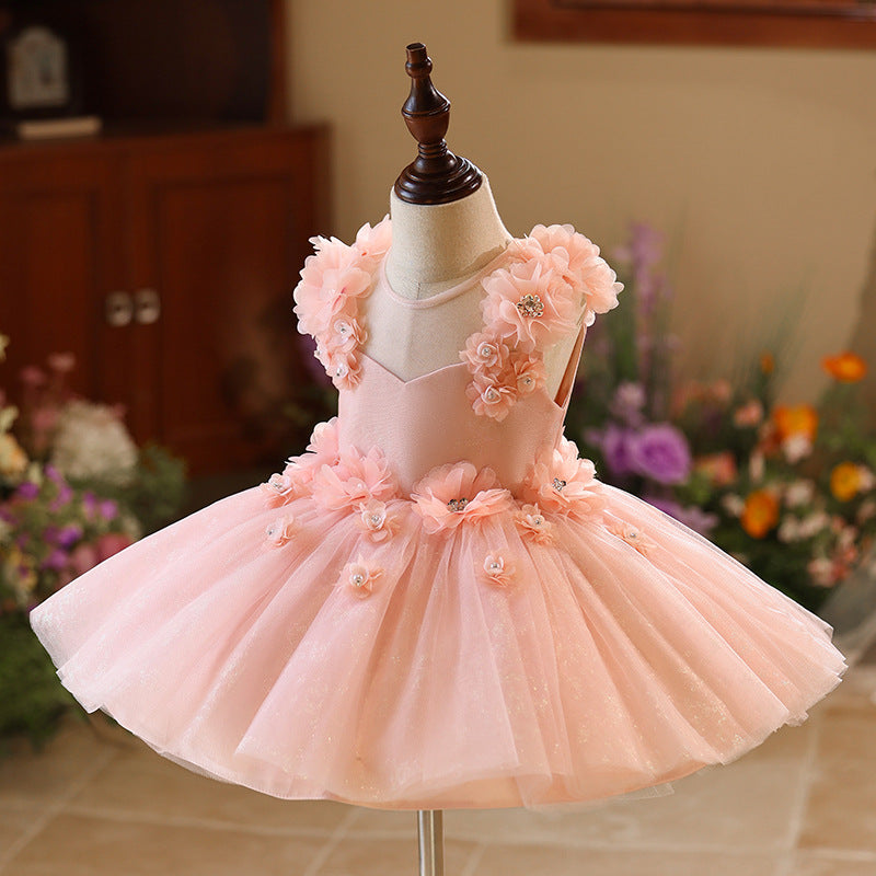 Girls' Pink High-End Princess Dress