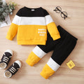 Baby Boys' Letter Patchwork Long-Sleeve Set