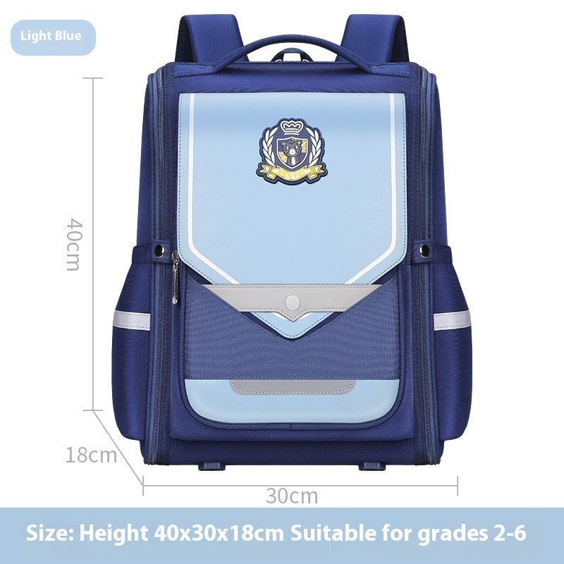 Kids' Plaid Spine-Protect Backpack