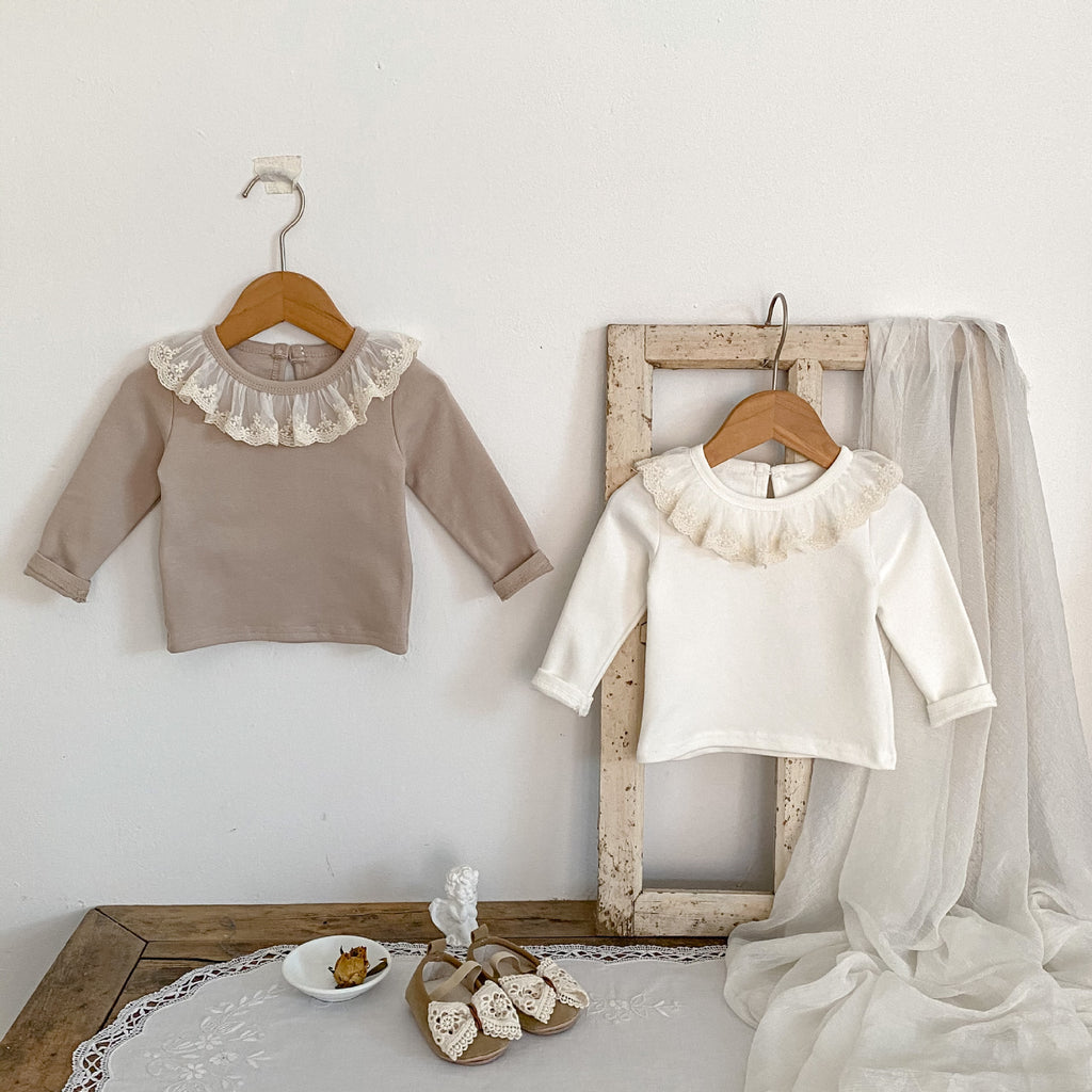 Girls' Lace All-Match Base Top