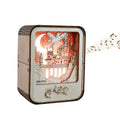 3D Wooden Castle Music Box with Night Light