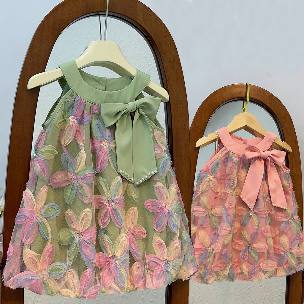 Girls' Flounced Princess Dress