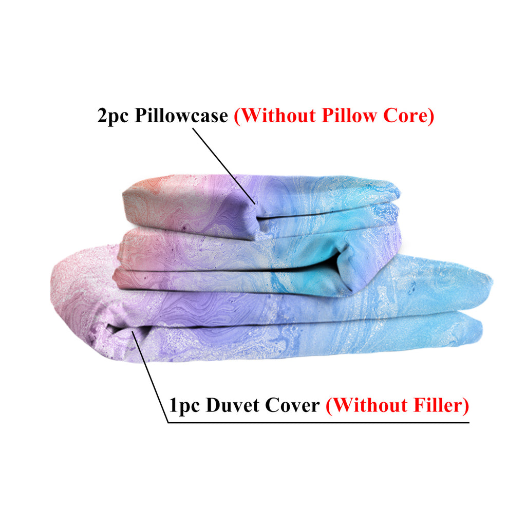 Rainbow Glitter Ombre Duvet Set