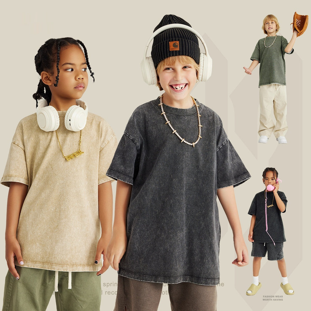 Kids' Washed Batik Short-Sleeve Tee