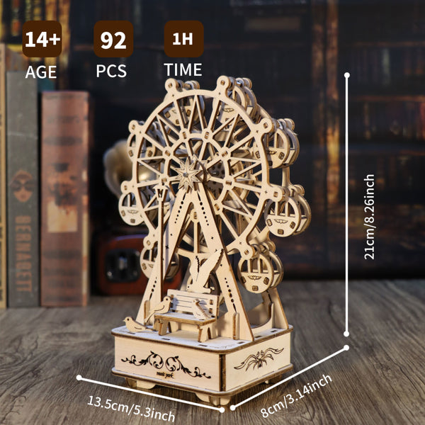3D Wooden Ferris Wheel Music Box Kit