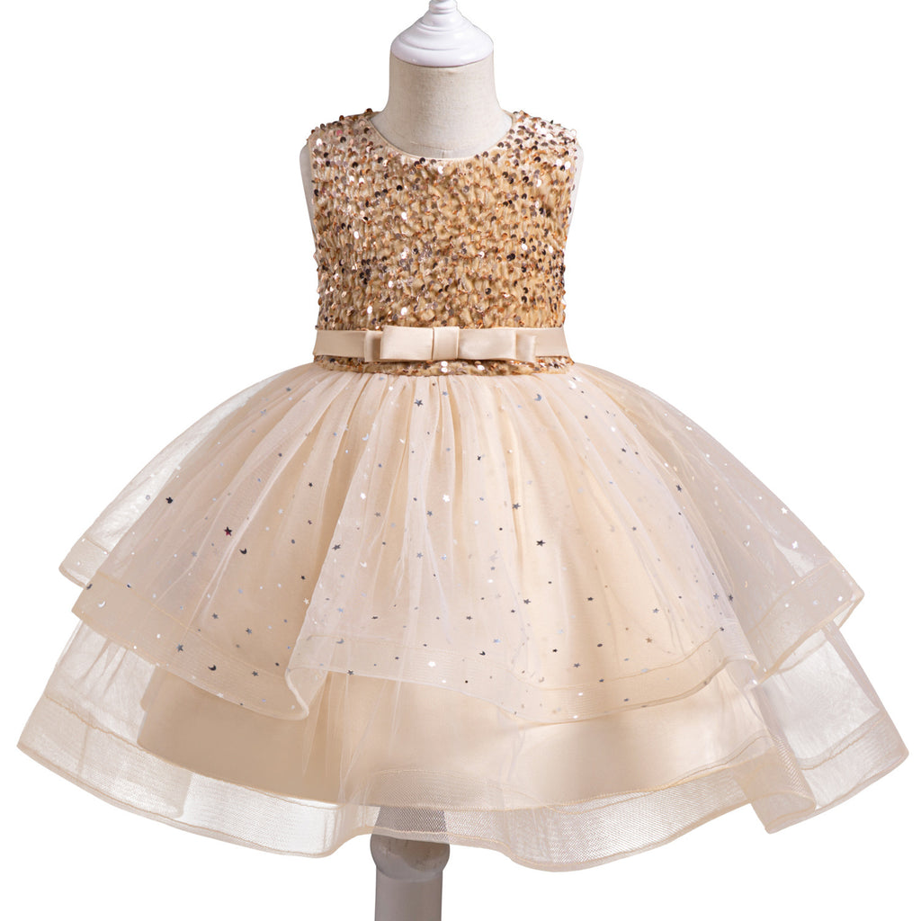 Girls' Sequined Princess Dress
