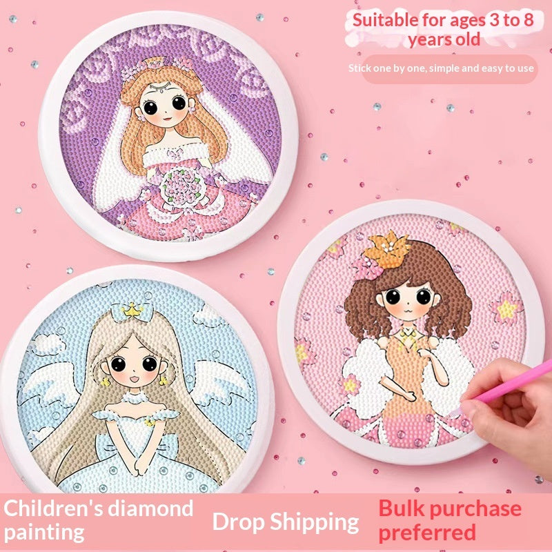 Framed Princess Diamond Painting Kit for Kids