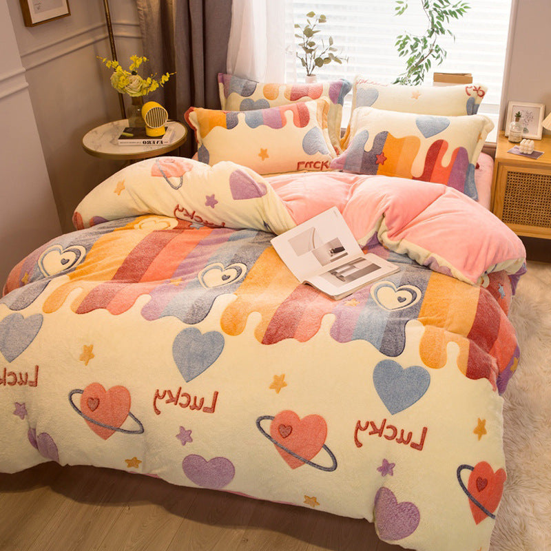 Double-Sided Milk Fleece Duvet Cover