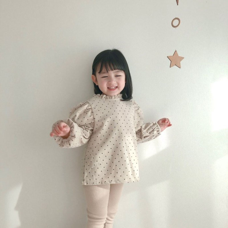Baby Girl Lace-Collar Cotton Shirt