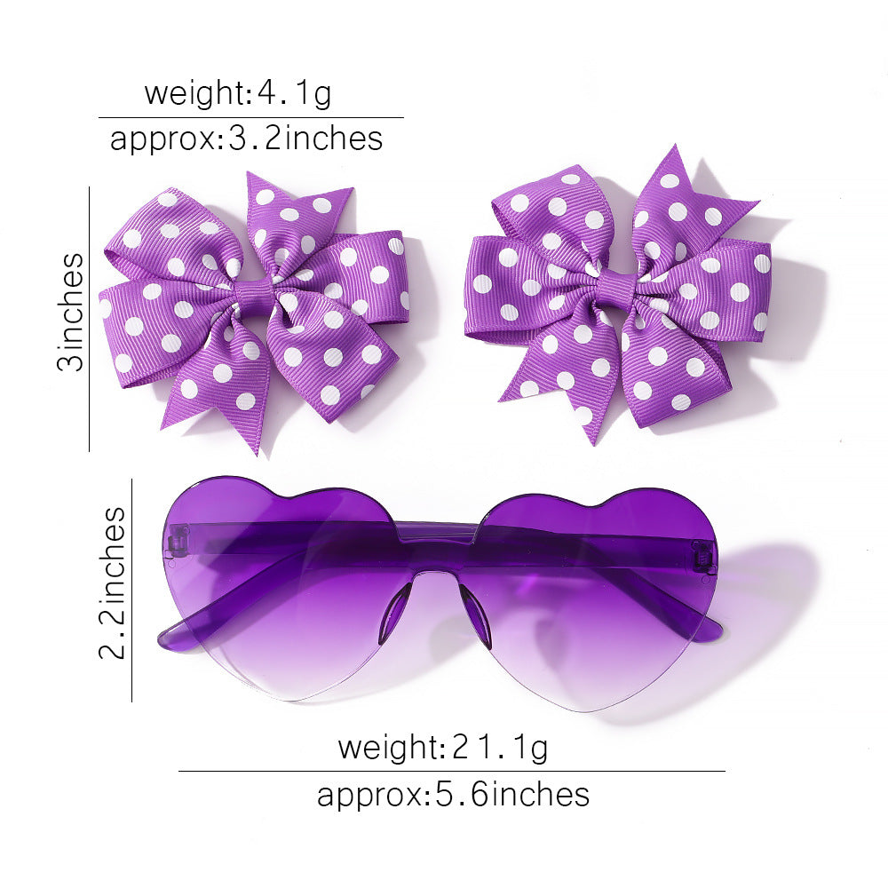 Kids' Bow Clip & Sunglasses Set