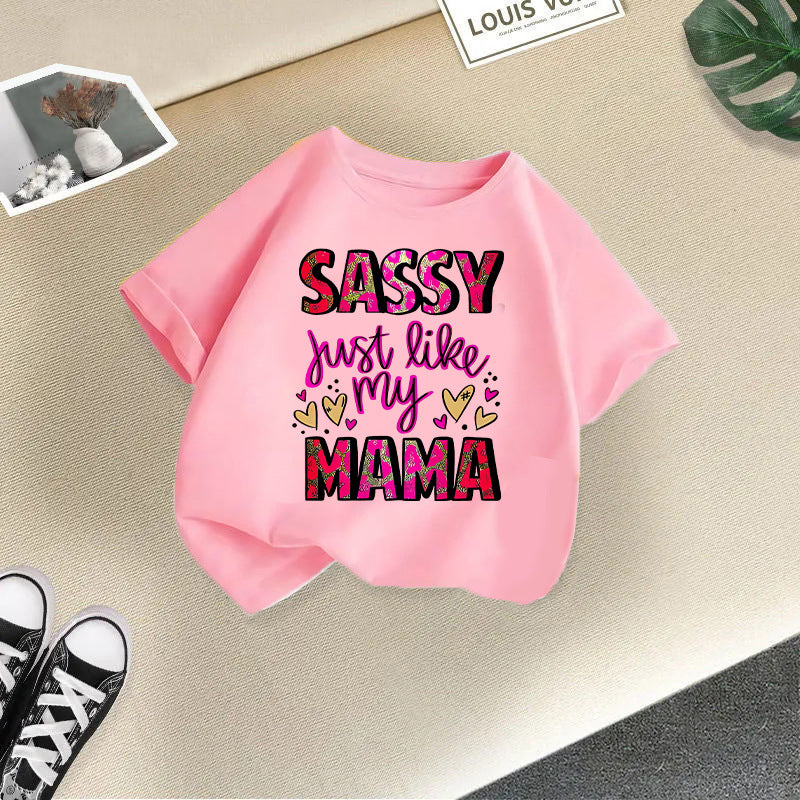 Girls' Round-Neck Print T-Shirt
