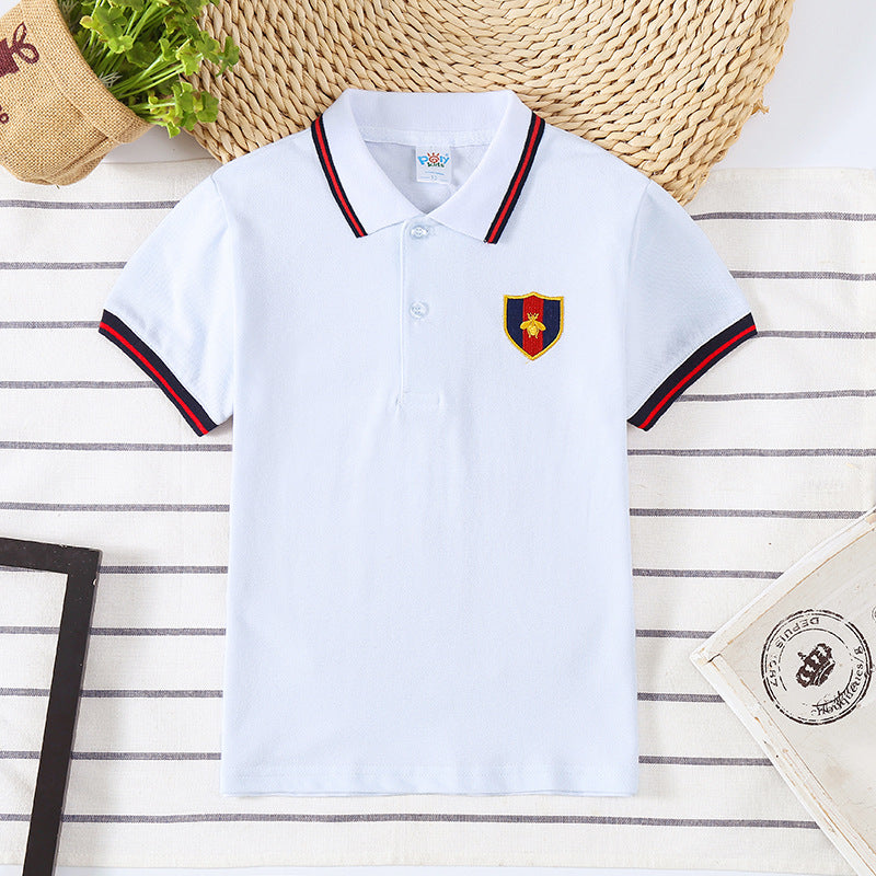 Boys' Lapel Short-Sleeve Top