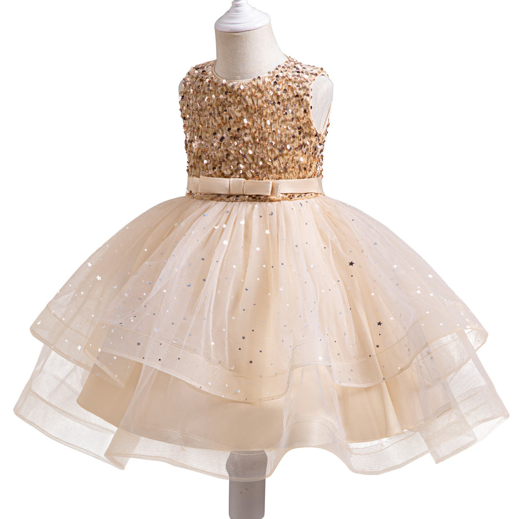 Girls' Sequined Princess Dress