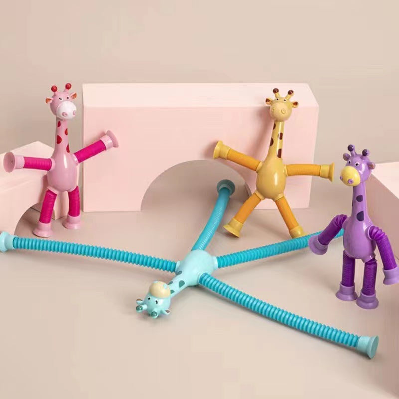 Giraffe Pop-Tube Fidget Toy