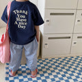 Kids' Round-Neck Letter-Print Tee