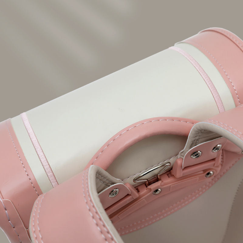 Angel-Wings PU Leather School Backpack