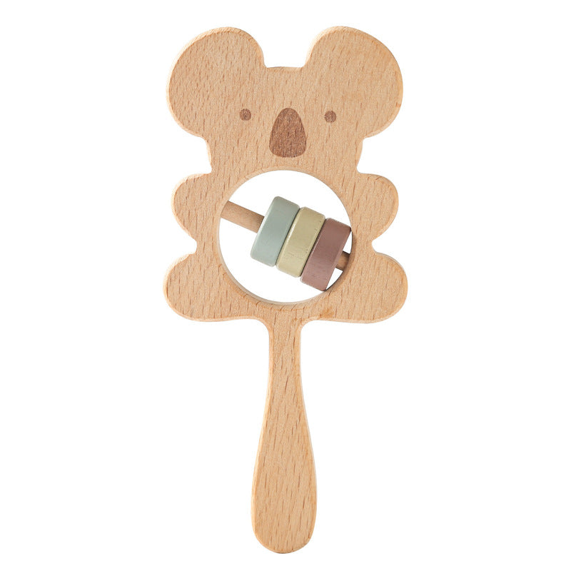 Wooden Animal Hand Rattle