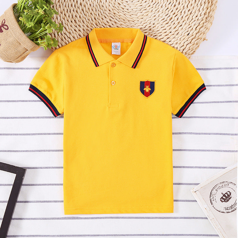 Boys' Lapel Short-Sleeve Top