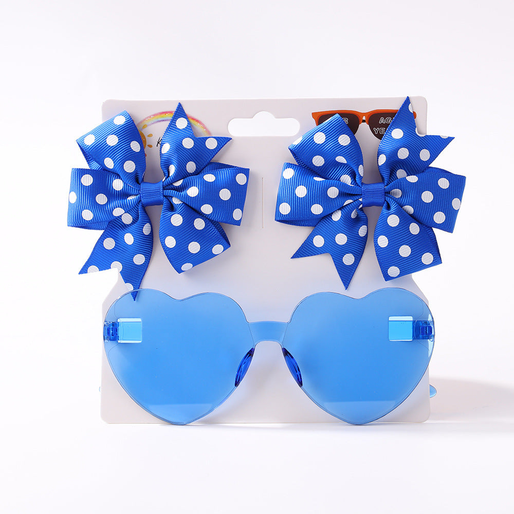 Kids' Bow Clip & Sunglasses Set