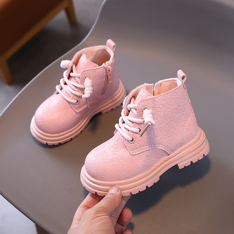 Girls' British-Style Zip Booties