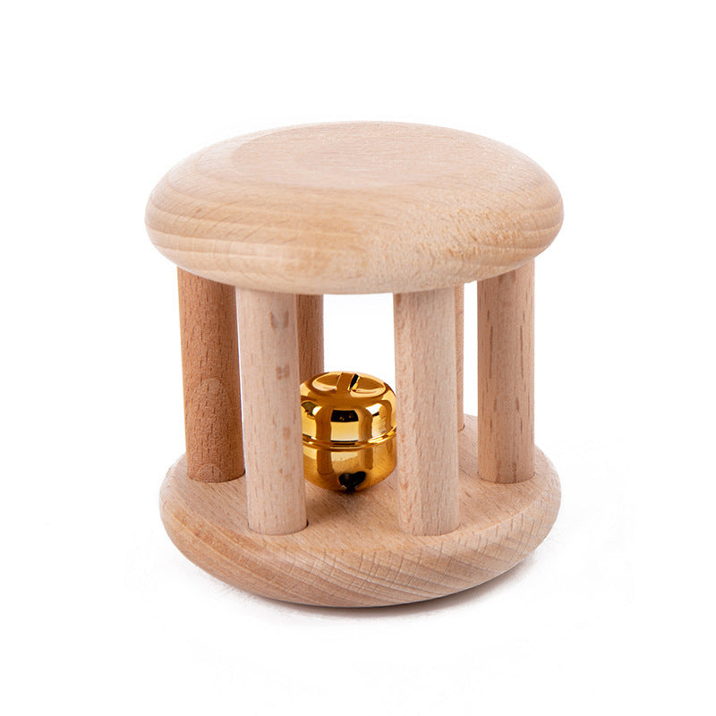 Wooden Bell Hand Rattle
