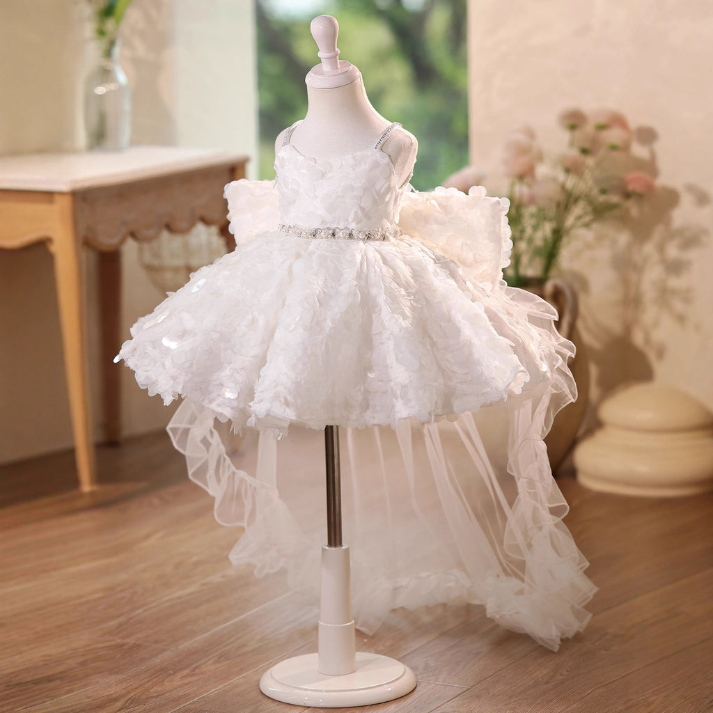 Girls' White Performance Princess Dress