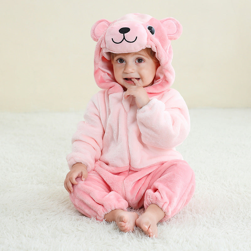 Kids' Flannel Animal Onesie