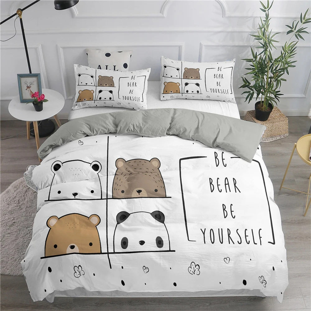 Kitten Cartoon Duvet Set