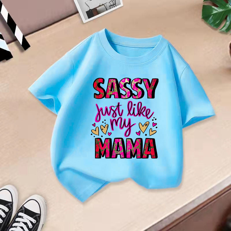 Girls' Round-Neck Print T-Shirt
