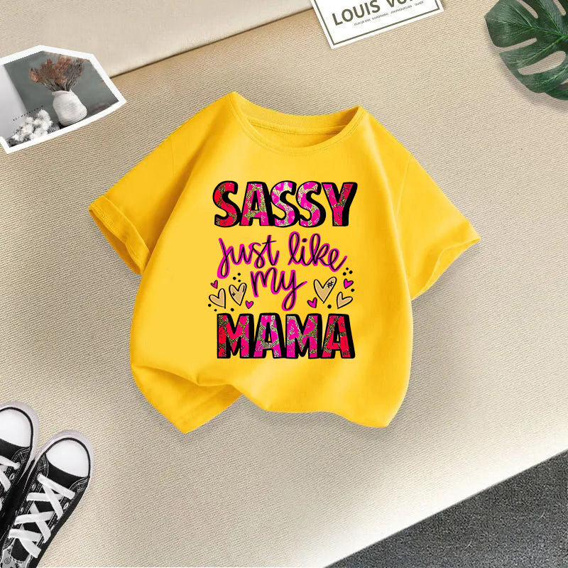 Girls' Round-Neck Print T-Shirt