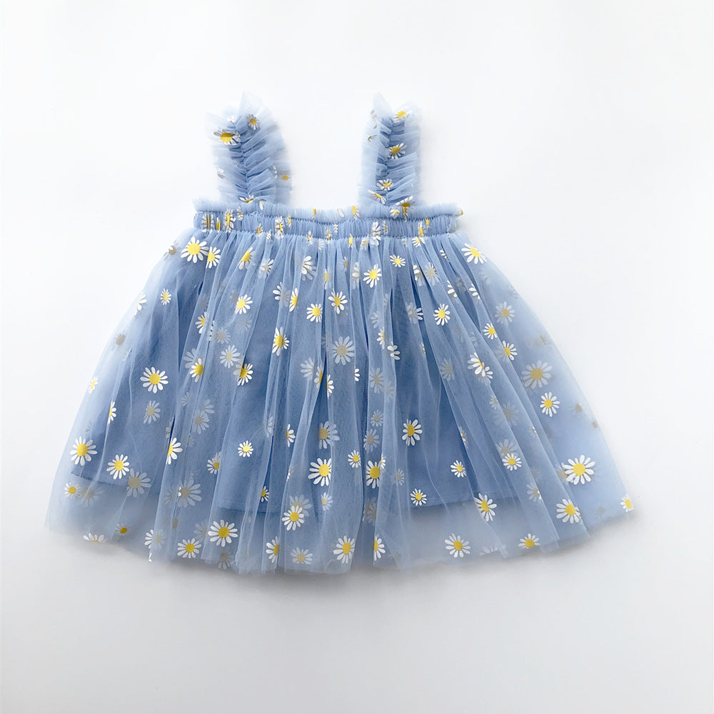 Girls' White Gauze Tutu Dress