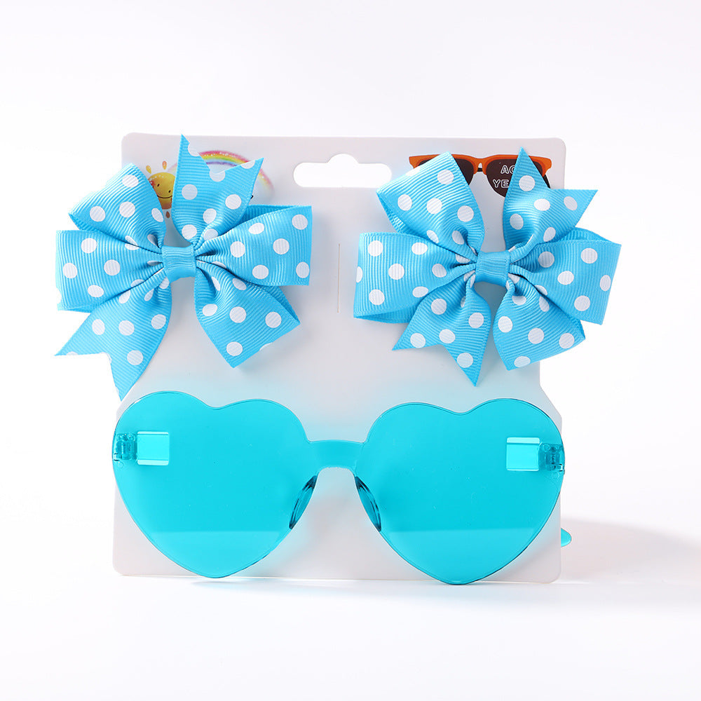 Kids' Bow Clip & Sunglasses Set