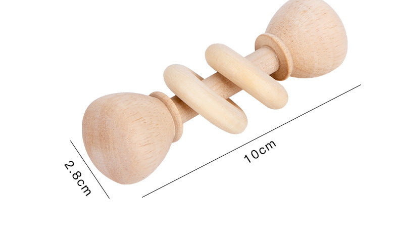 Wooden Rattle Four-piece Educational Toys