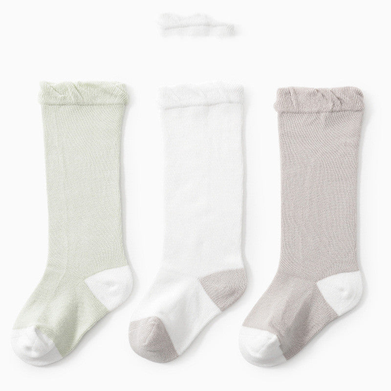 Baby Knee-High Cotton Socks