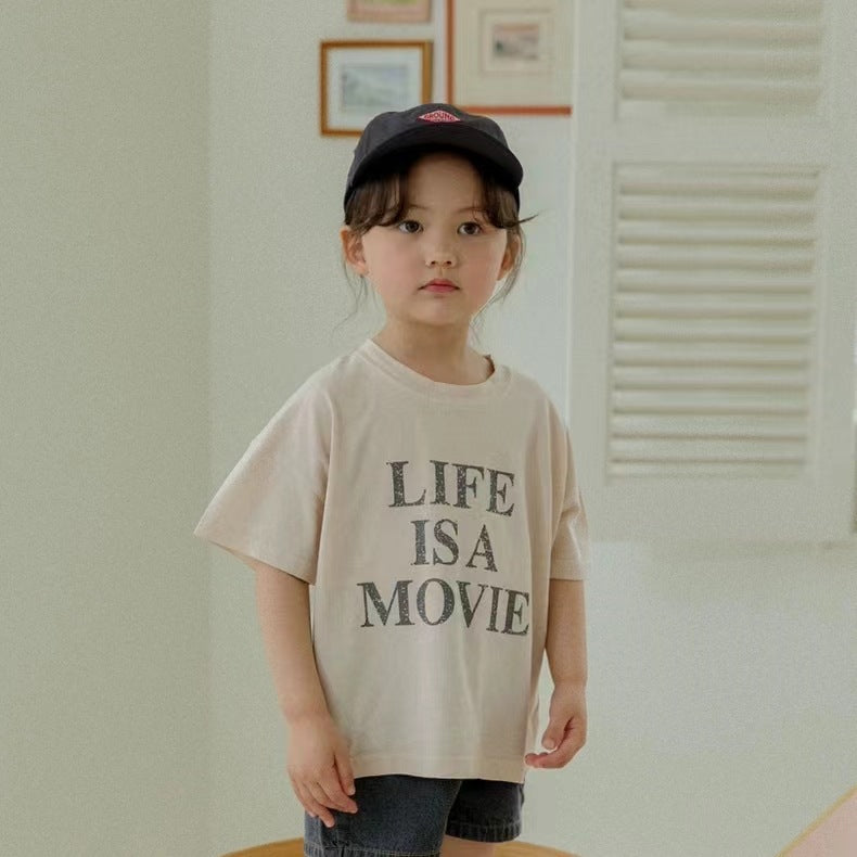 Girls' Short-Sleeve Cotton Top