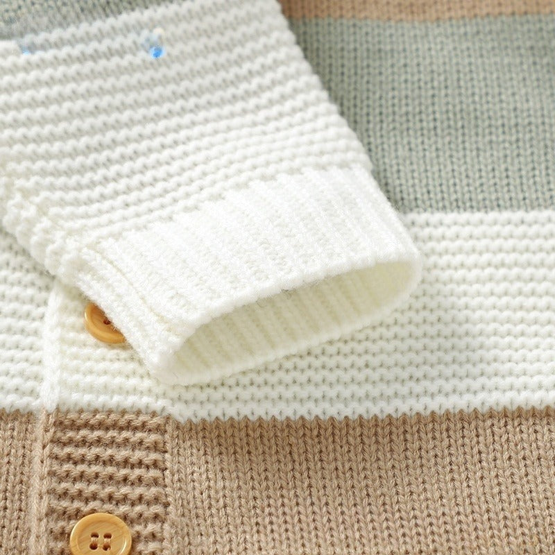 Baby Knitted Striped Romper