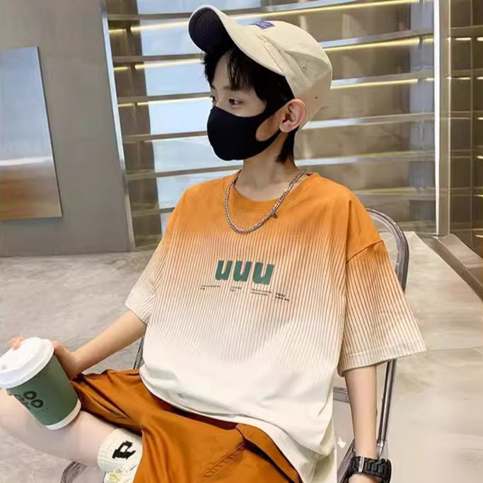Boys' Letter-Print Short-Sleeve Tee