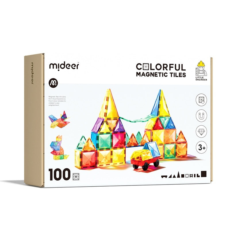 Magnetic Tiles & Pipe Track Set (100-Piece)