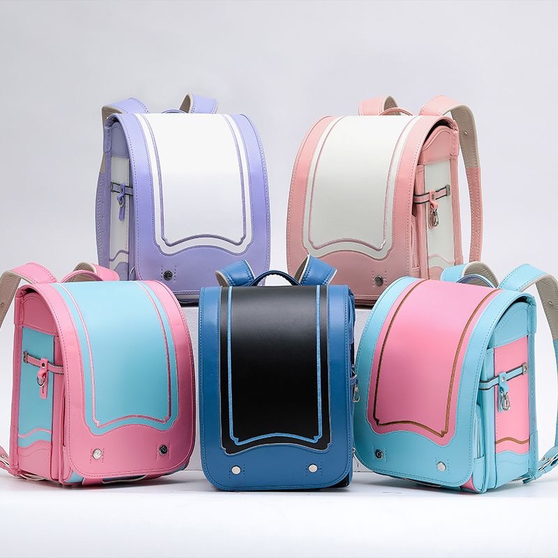Angel-Wings PU Leather School Backpack
