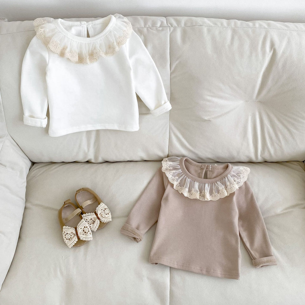 Girls' Lace All-Match Base Top