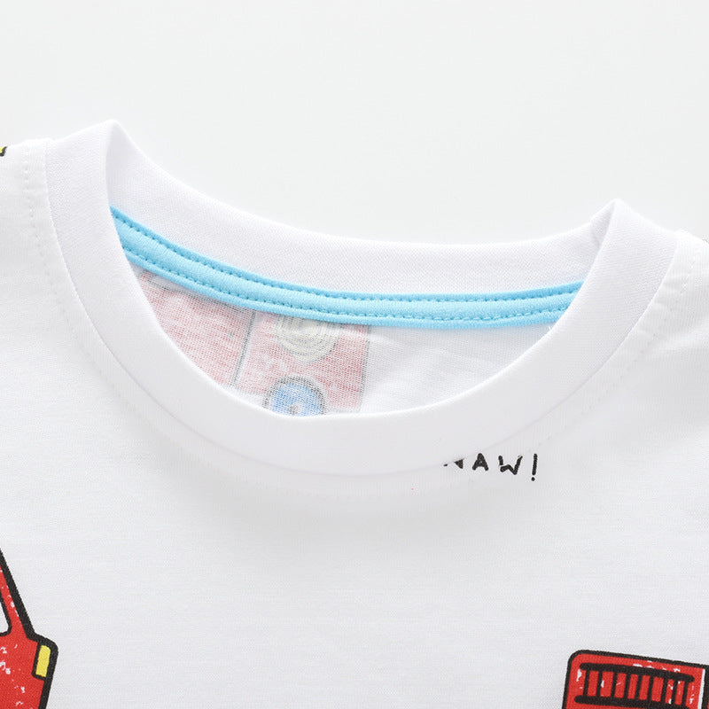 Kids' Cartoon Crew-Neck Short-Sleeve Set