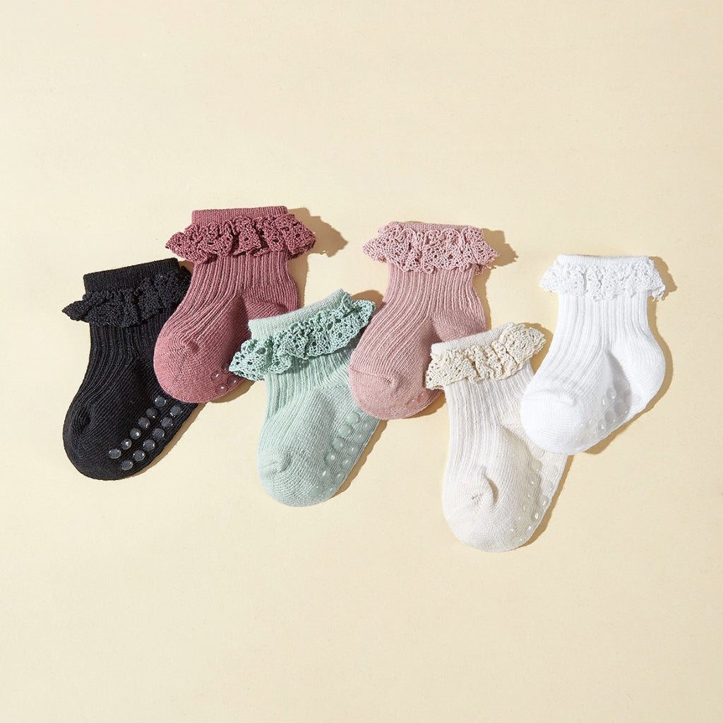 Baby Girl Lace Socks (6-Pack)